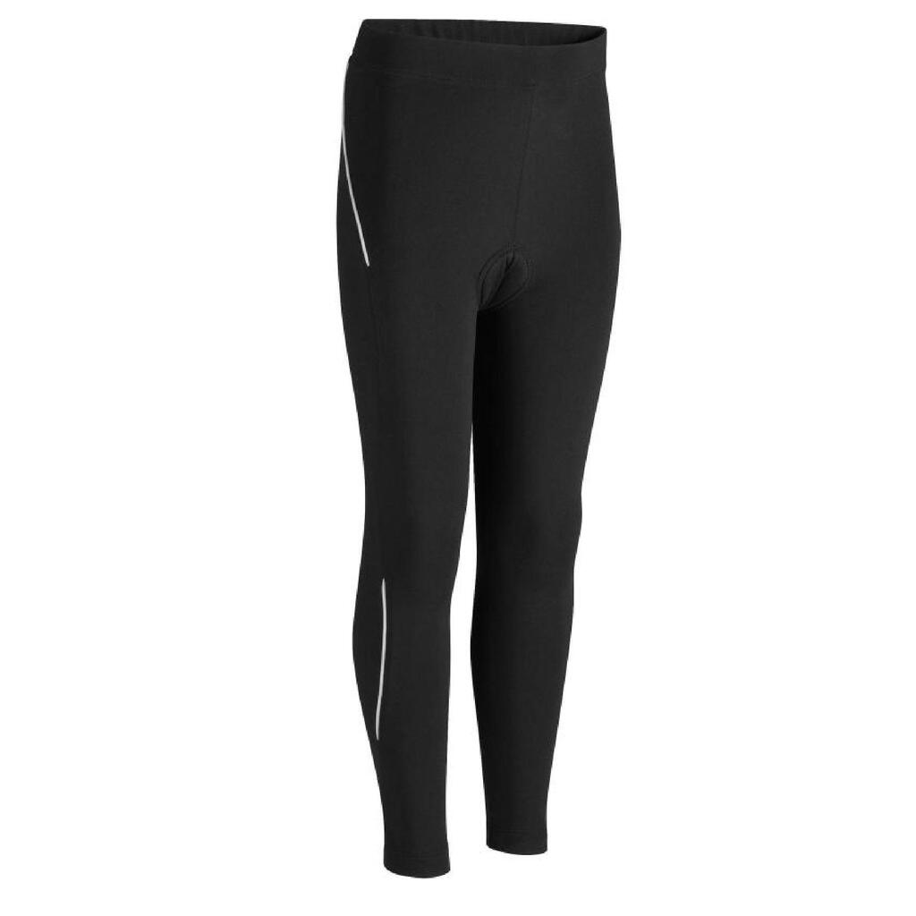 Kids' Bike Tights 100 Age 8-14 - Black