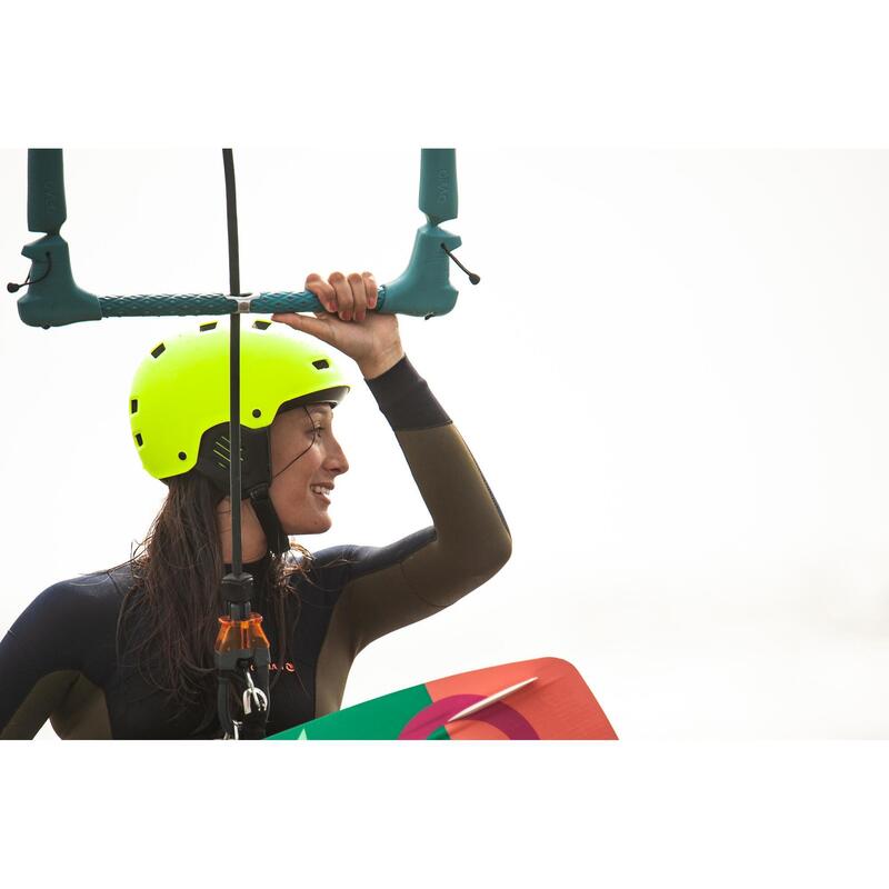 Helm voor kitesurfen wingfoilen KS500 fluogeel