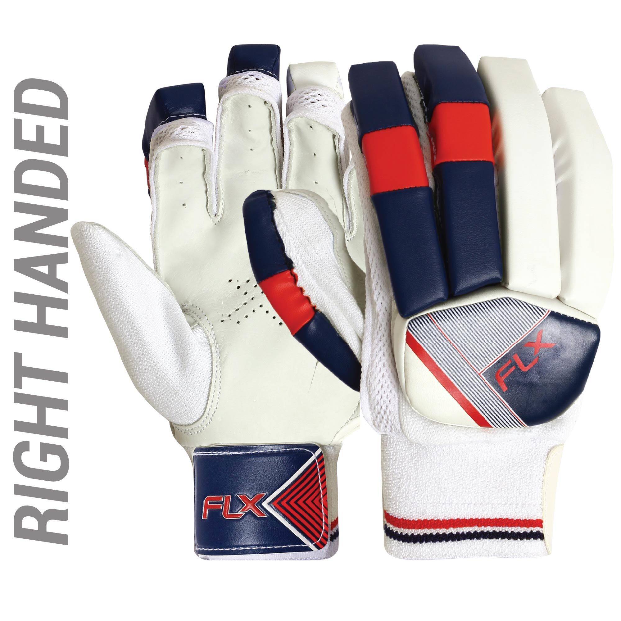 MEN'S SAFETY TESTED IMPACT PROTECTION CRICKET BATTING GLOVES GL100, RH RED -  1