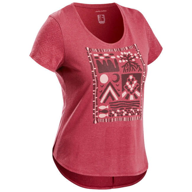 Women's Hiking Tshirt NH500 White