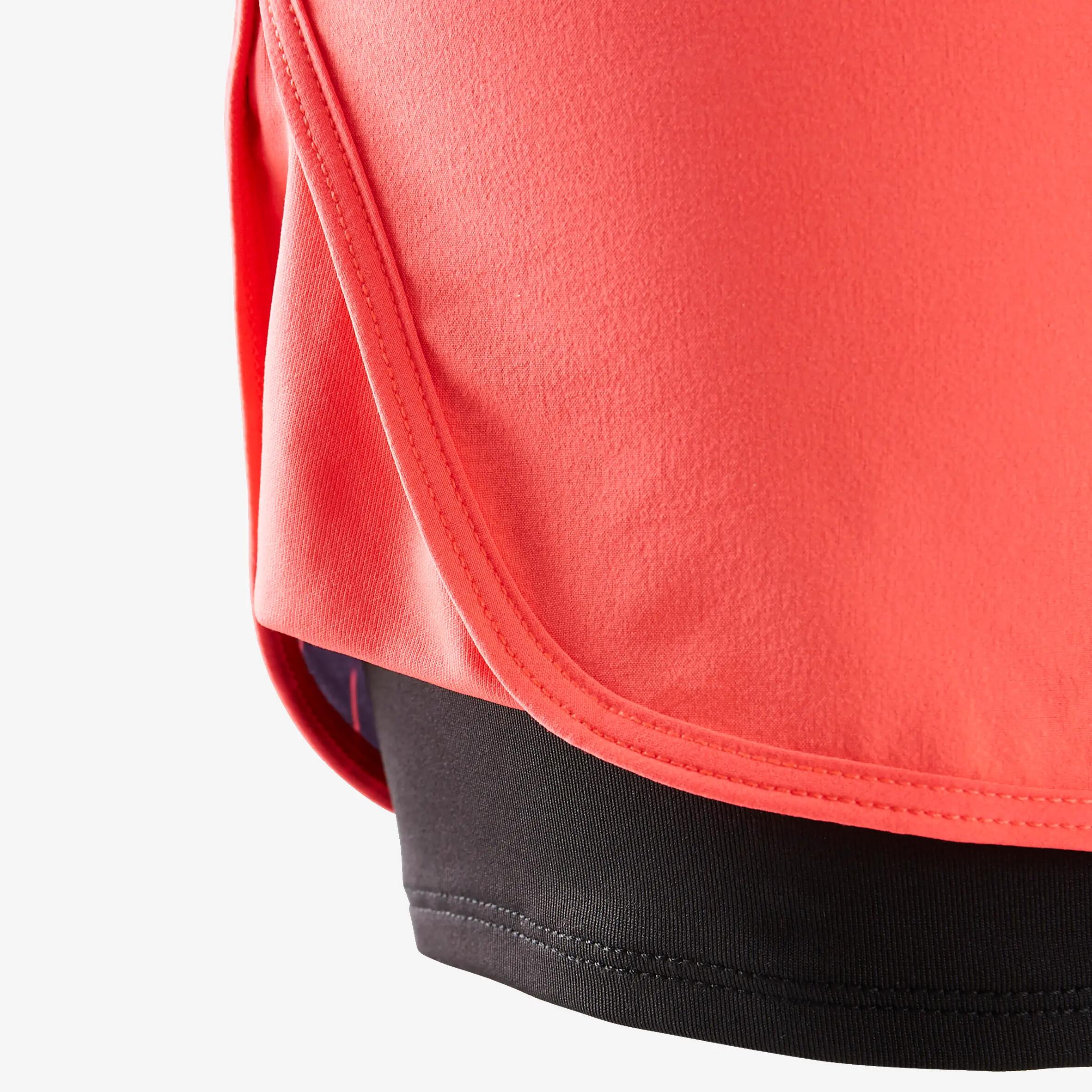 W900 Girls' Gym Breathable Shorts - Red Print 4/4