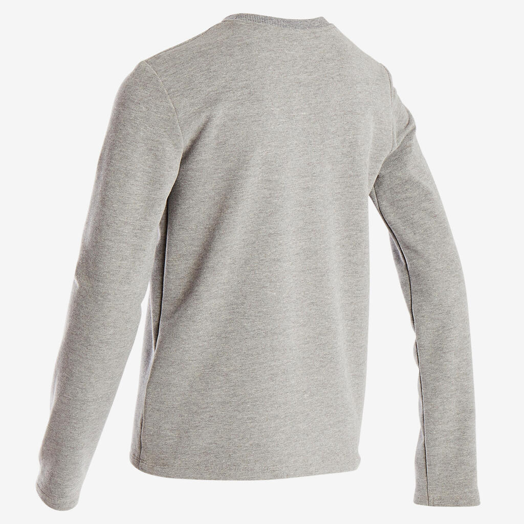 100 Boys' Gym Sweatshirt - Light Grey