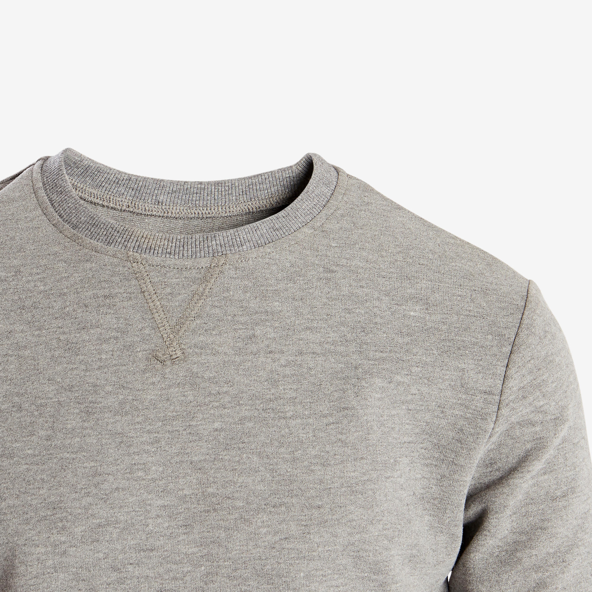 100 Boys' Gym Sweatshirt - Light Grey 4/5