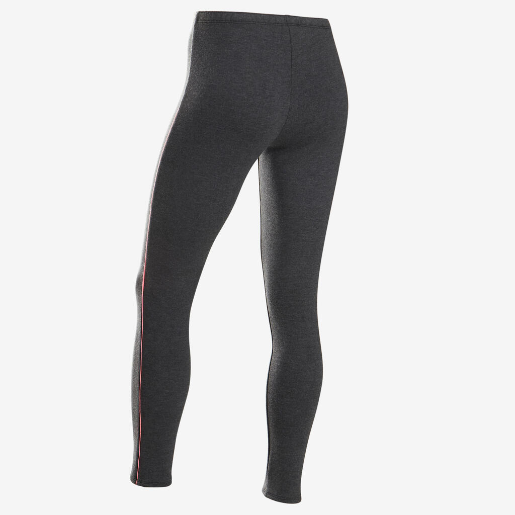 Girls' Warm Gym Leggings 100 - Black