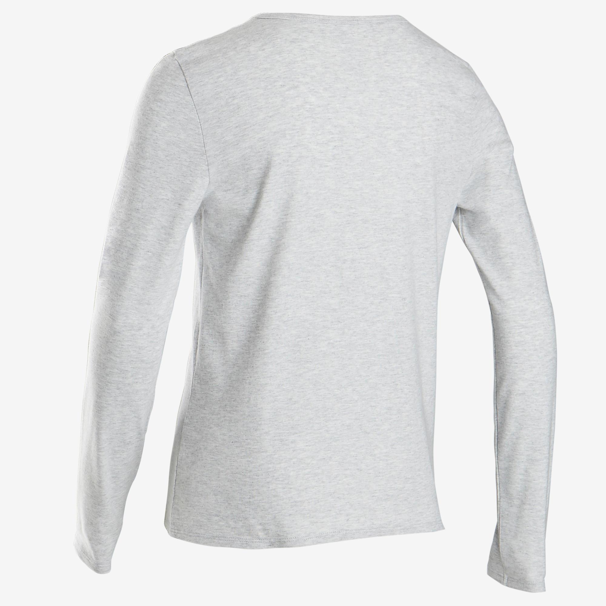 camiseta blanca manga larga niño decathlon