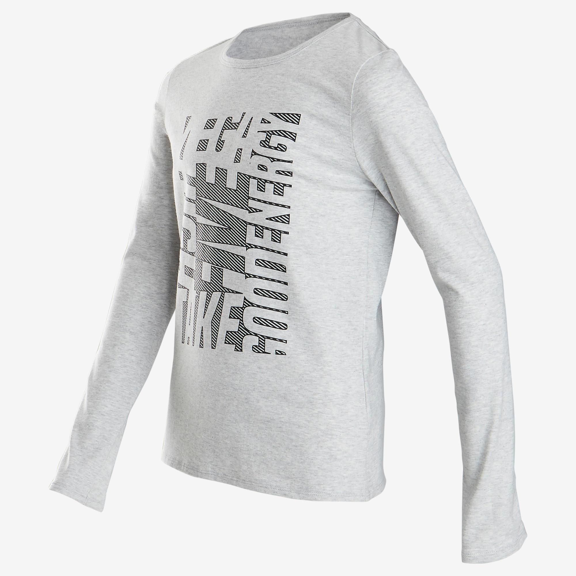camiseta blanca manga larga niño decathlon