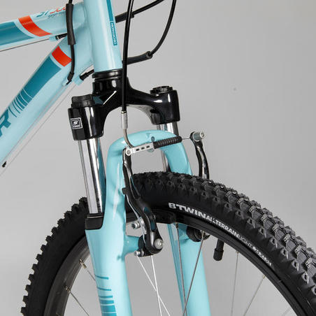 Plavi brdski bicikl ROCKRIDER 500 za decu (od 9 do 12 godina, 24 inča)