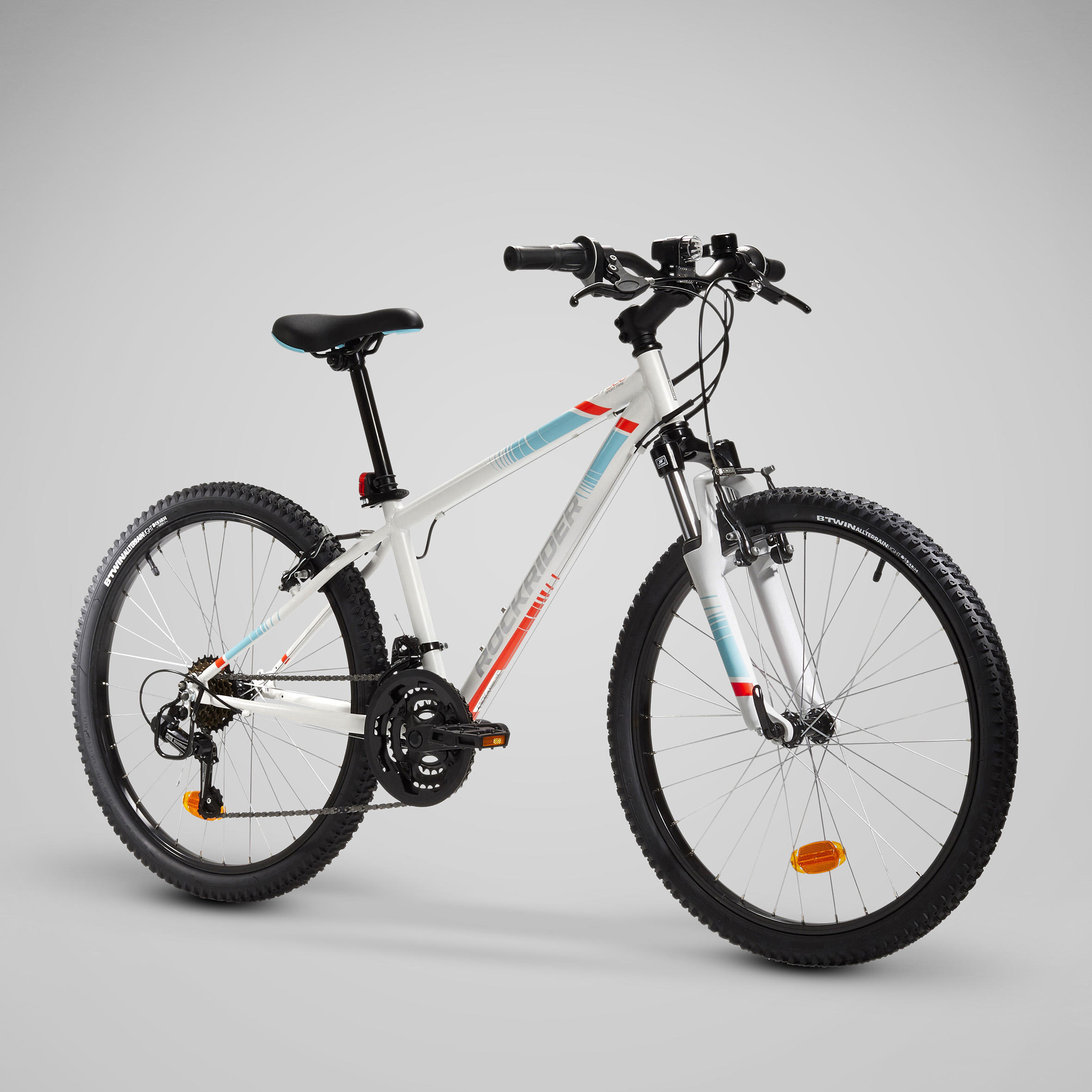 24 INCH KIDS MOUNTAIN BIKE ROCKRIDER ST 500 9-12 YEARS OLD - white 2/9