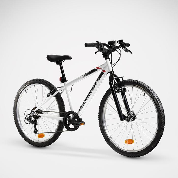 Btwin Mountainbike Voor Kinderen 9 12 Jaar Rockrider St 100 24 Inch Wit Decathlon