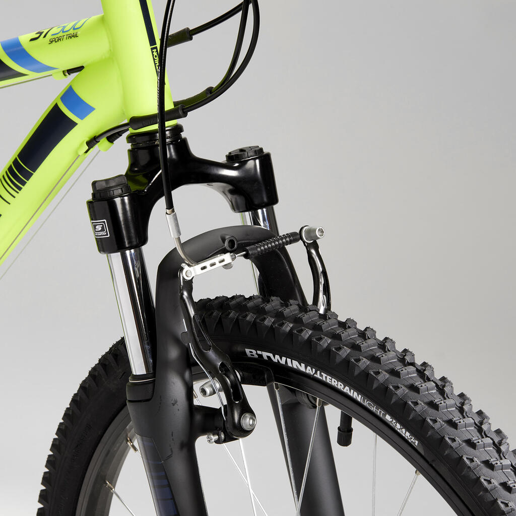 Horský bicykel ST 500 24-palcový pre deti od 9 do 12 rokov modrý