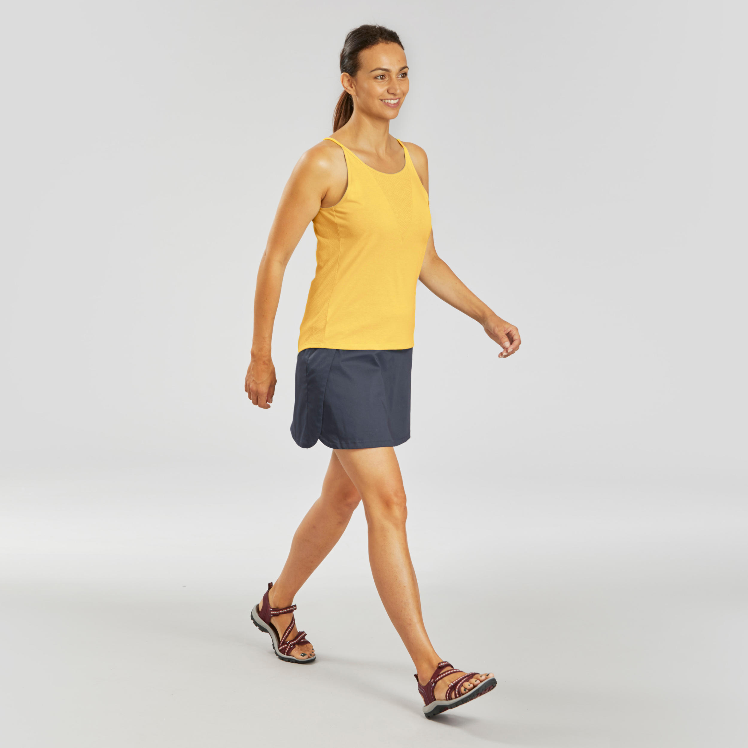 Women’s Hiking Skort - NH 500 Grey 3/8