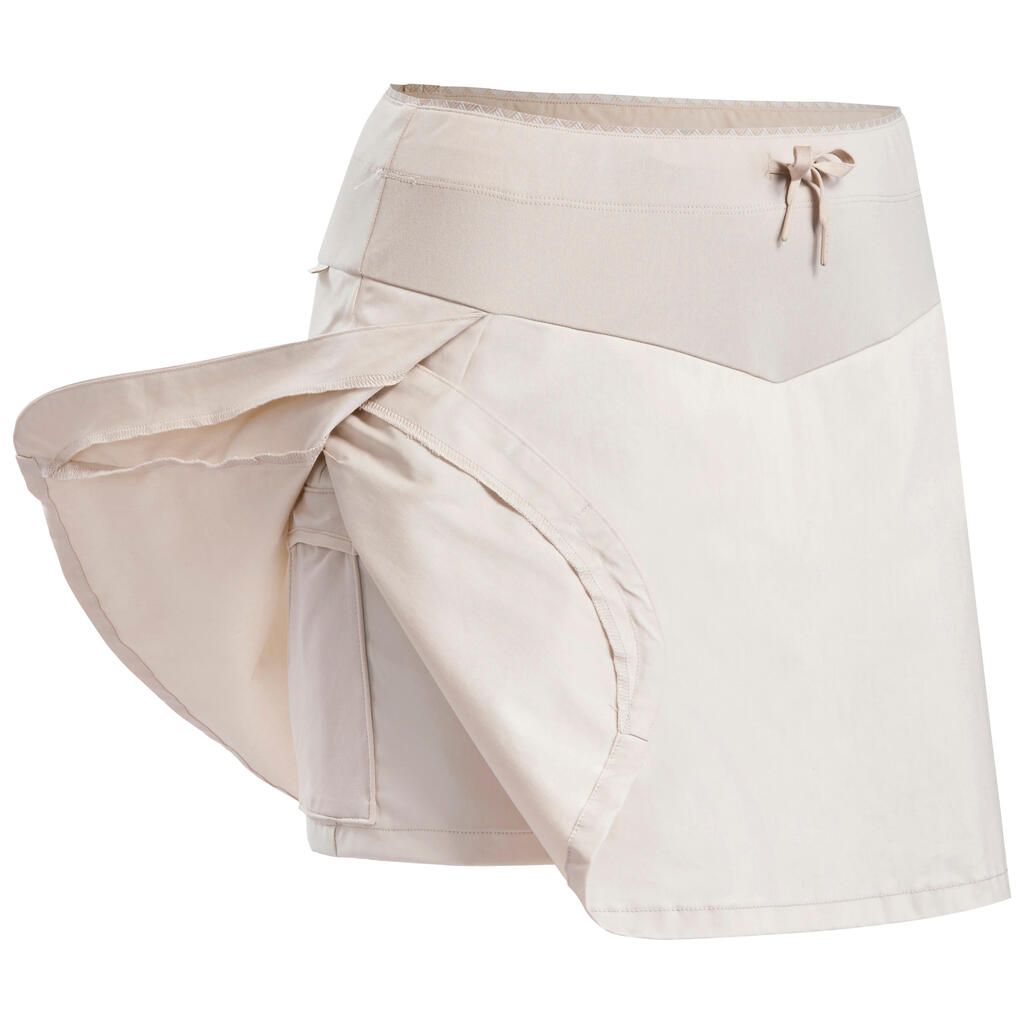 FALDA PANTALÓN MUJER NH500 BEIGE