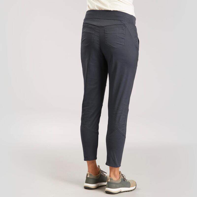 Pantaloni trekking donna NH500 SLIM grigi