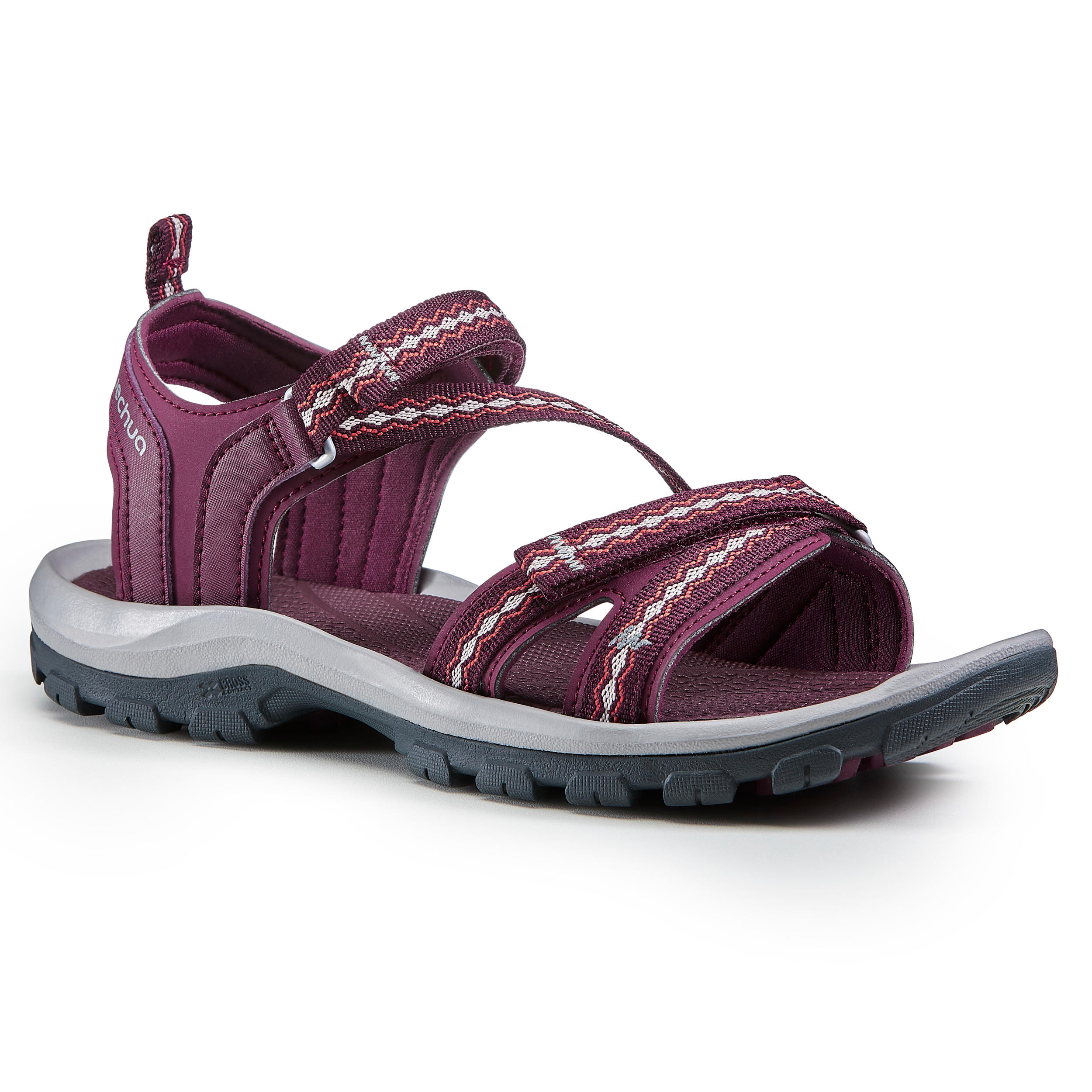 Women s walking sandals NH110 Burgundy Decathlon