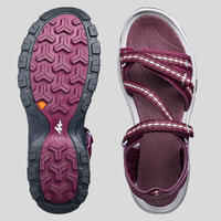 Women's walking sandals - NH110 - Burgundy