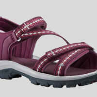 Women's walking sandals - NH110 - Burgundy