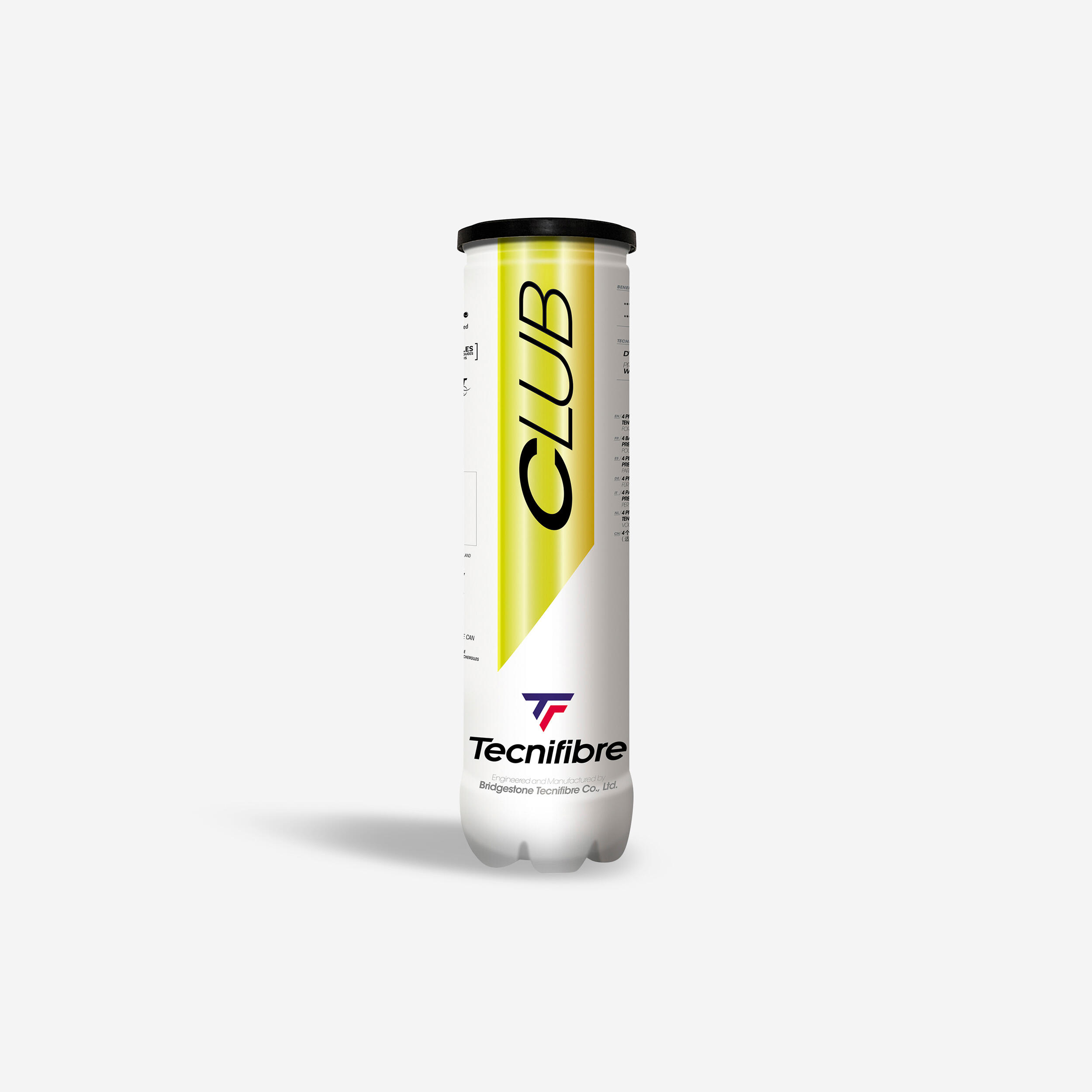 Bolas de ténis tecnifibre club speed amarelo (conjunto de 4)