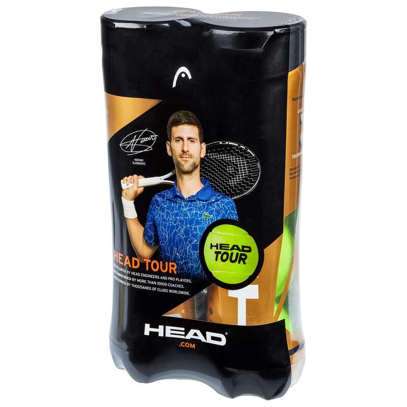 HEAD Tennis Balls Tour Twin 4Pack Yellow Decathlon