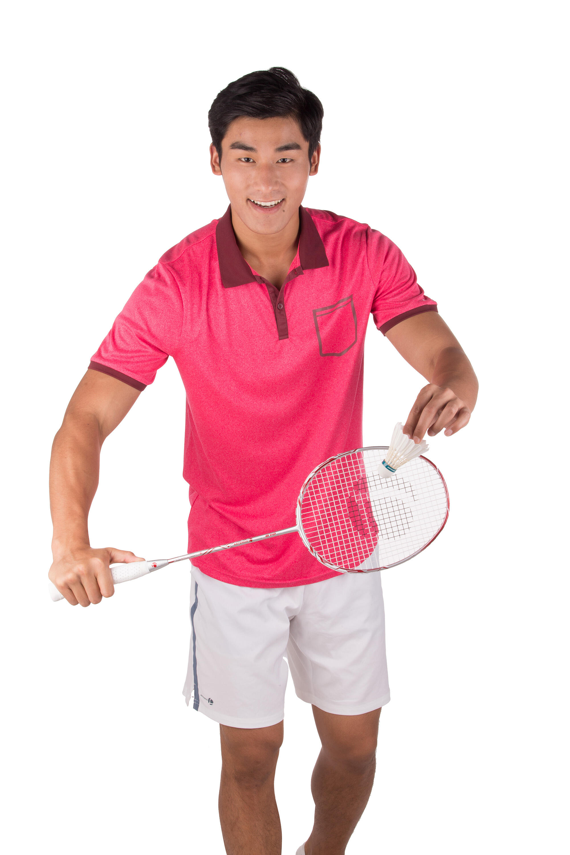 Soft Pocket Padel Tennis Badminton Squash Table Tennis Polo Shirt - Pink 14/14