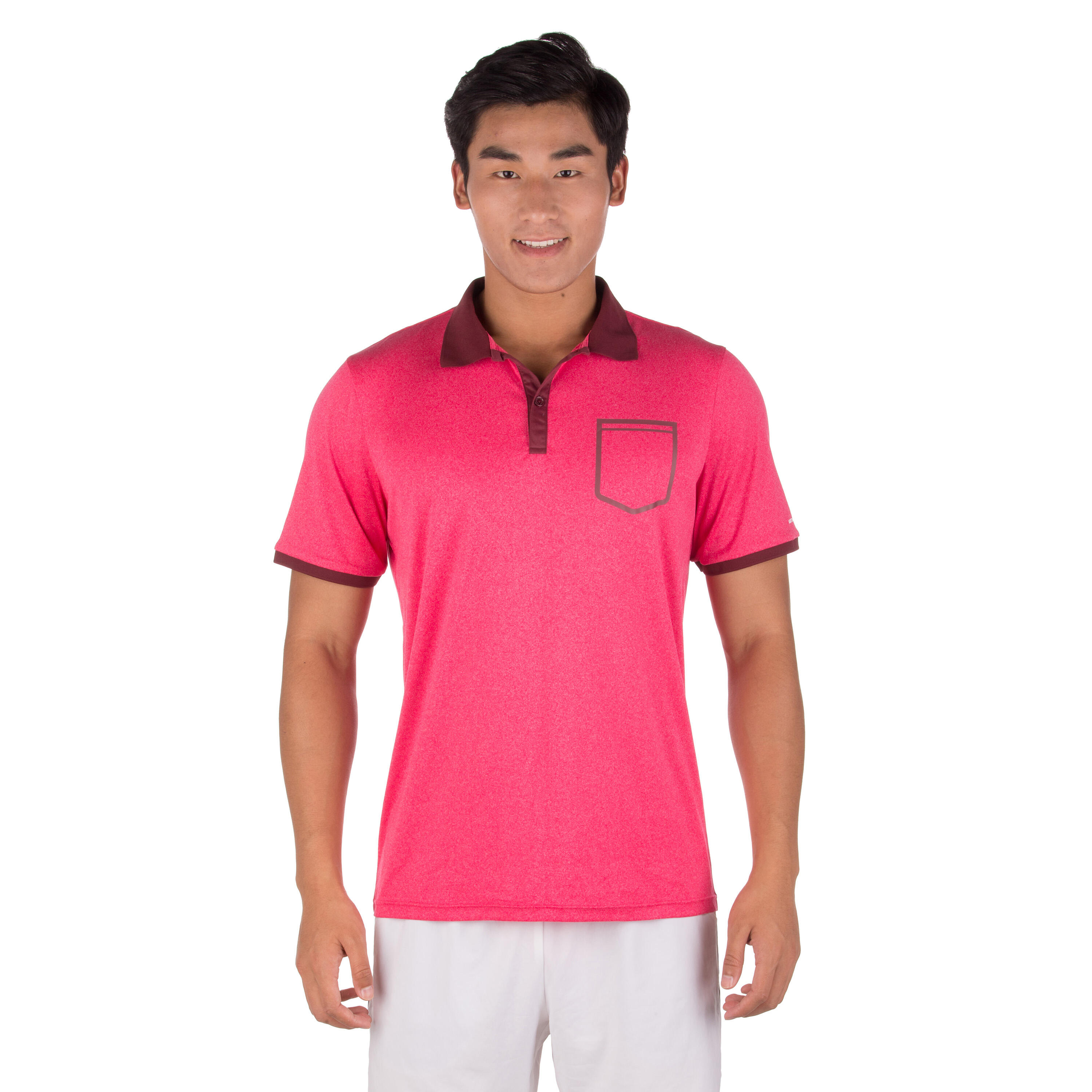 Soft Pocket Padel Tennis Badminton Squash Table Tennis Polo Shirt - Pink 8/14