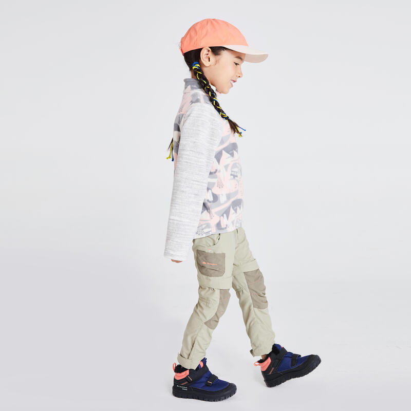 Kids' 2-6 Years Hiking Fleece CN MH100 - Pink Print