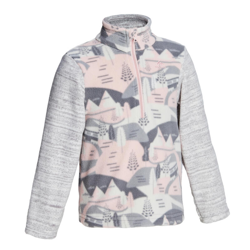 Kids' 2-6 Years Hiking Fleece CN MH100 - Pink Print