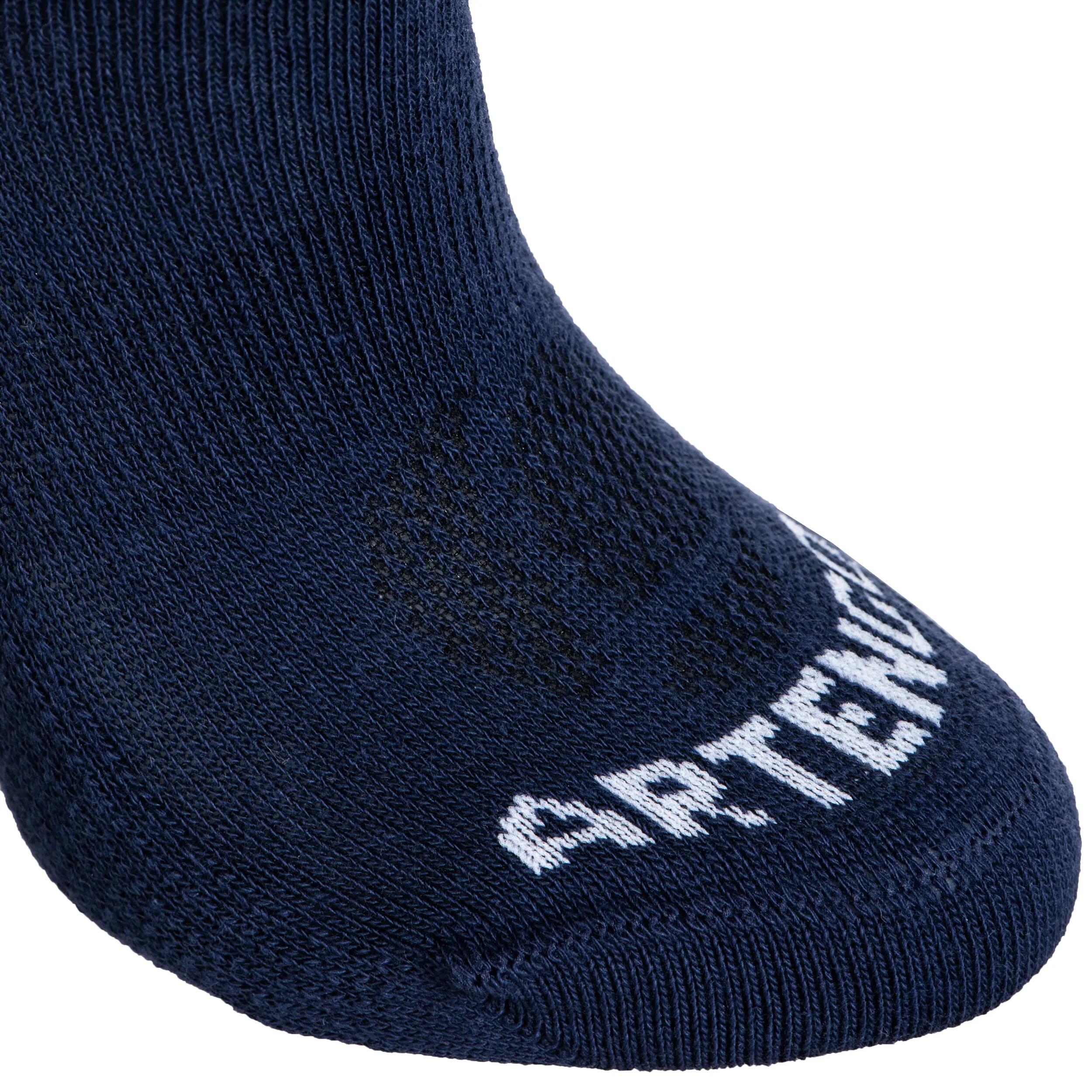Kids' High-Cut Tennis Socks RS 160 Six-Pack - Navy/Burgundy/White 8/11