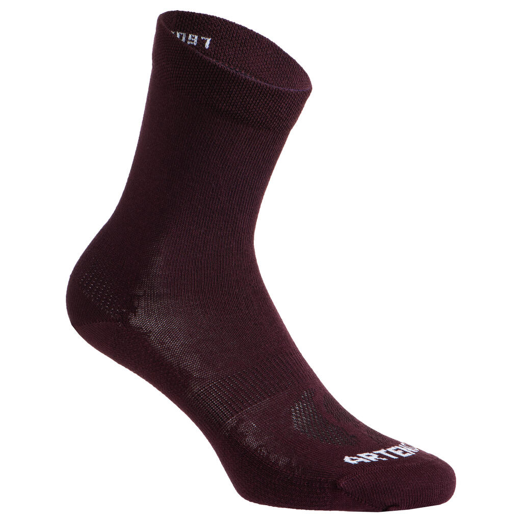 Tennissocken RS 160 High 6er-Pack schwarz/marineblau/khaki/braun