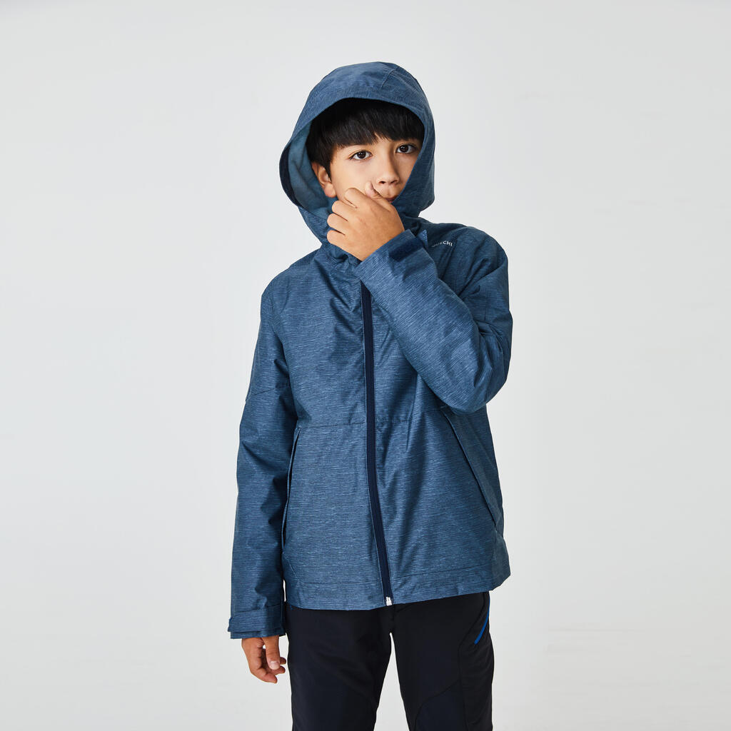 Winterjacke Winterwandern SH100 Warm Kinder Jungen 123–172cm blau