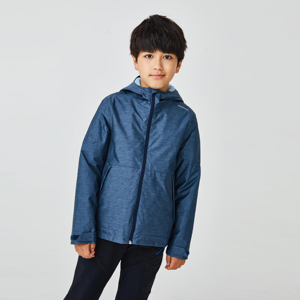 Winterjacke Winterwandern SH100 Warm Kinder Jungen 123–172cm blau