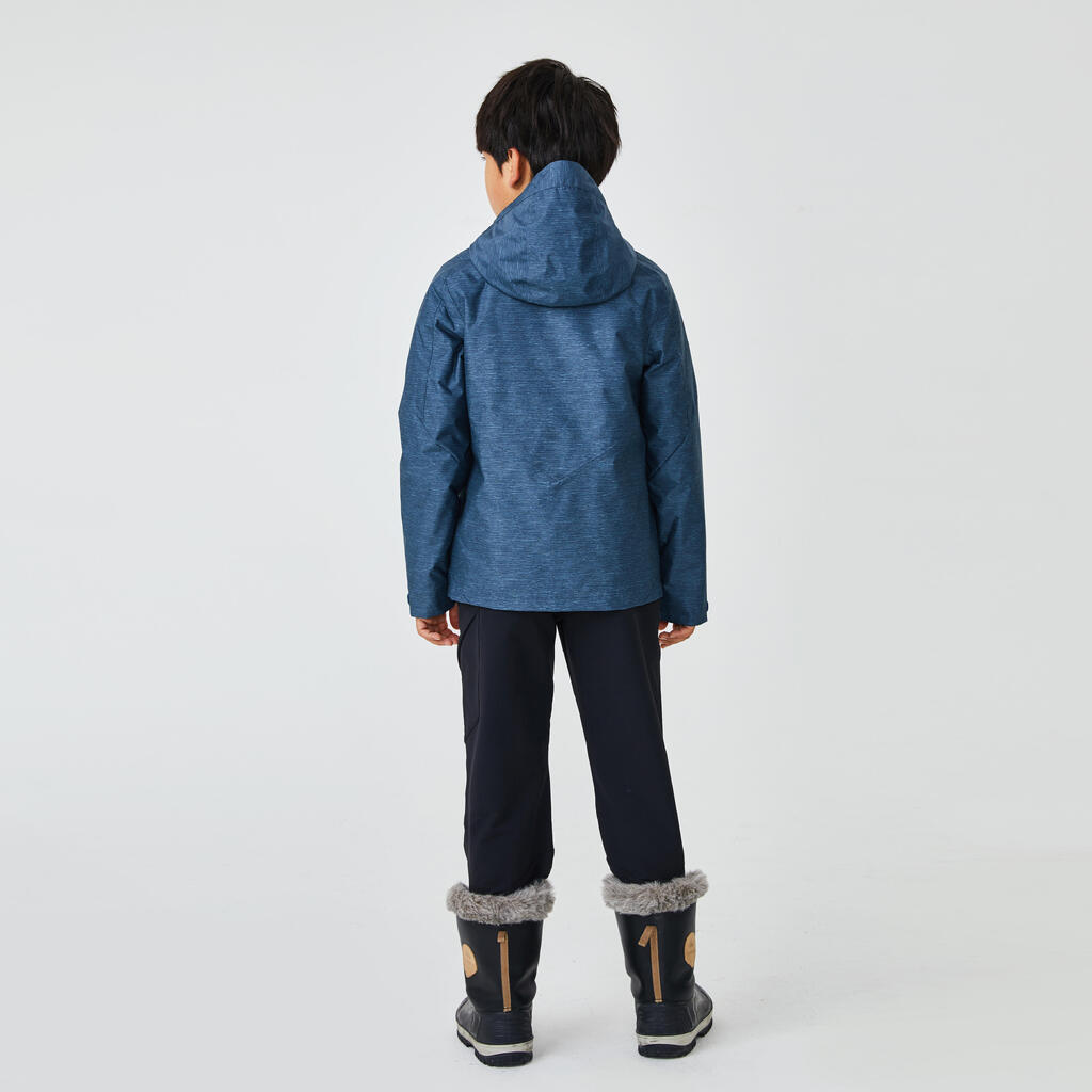 Winterjacke Winterwandern SH100 Warm Kinder Jungen 123–172cm blau