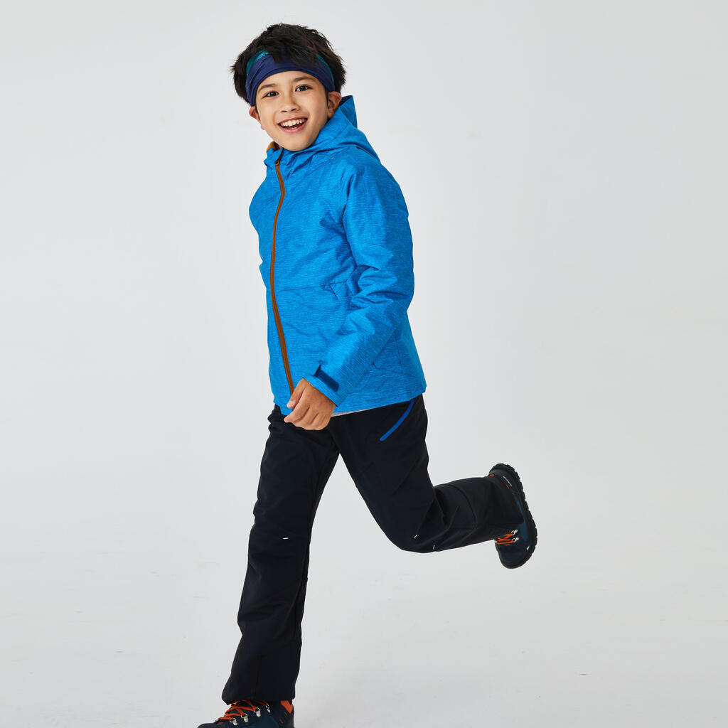 Winterjacke Winterwandern SH100 Warm Kinder Jungen 123–172cm blau