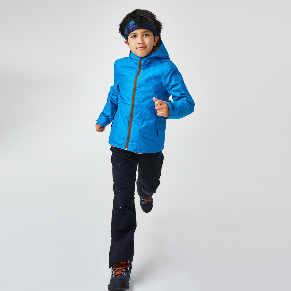 Winterjacke Winterwandern SH100 Warm Kinder Jungen 123–172cm blau