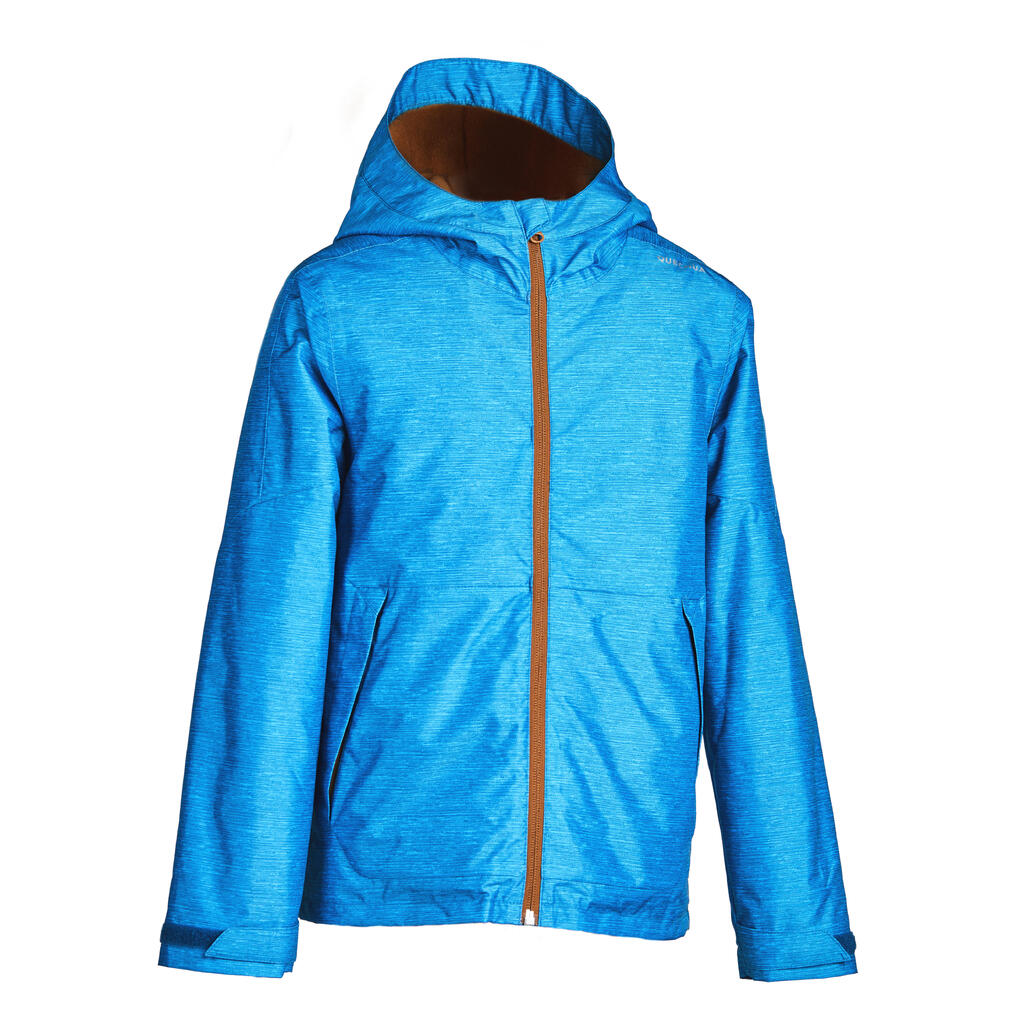 Winterjacke Winterwandern SH100 Warm Kinder Jungen 123–172cm blau