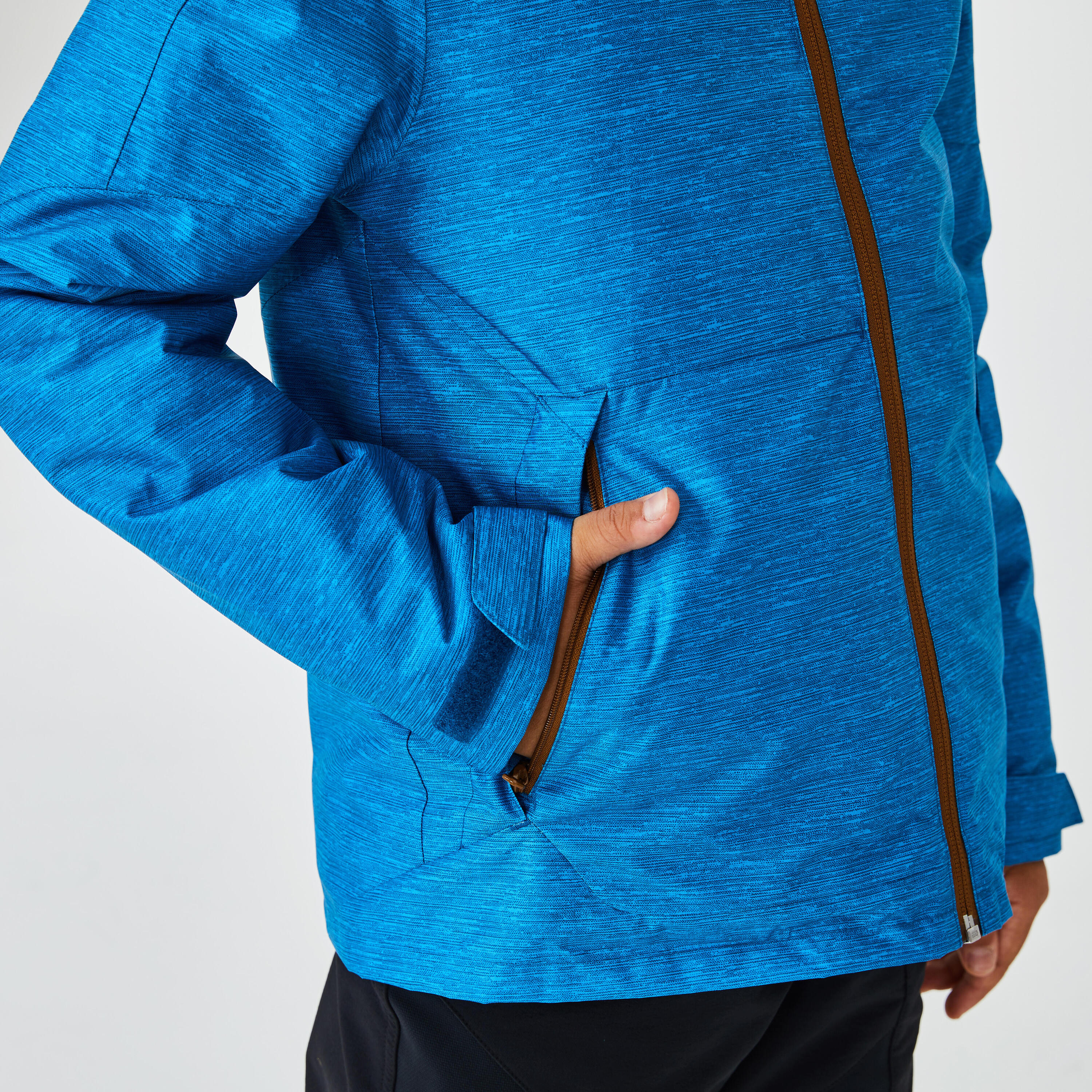 Boy's 8-14 years warm Snow Hiking jacket SH100 WARM - Blue 3/17