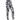 Girls' Breathable Synthetic Gym Leggings S500 - Black Print