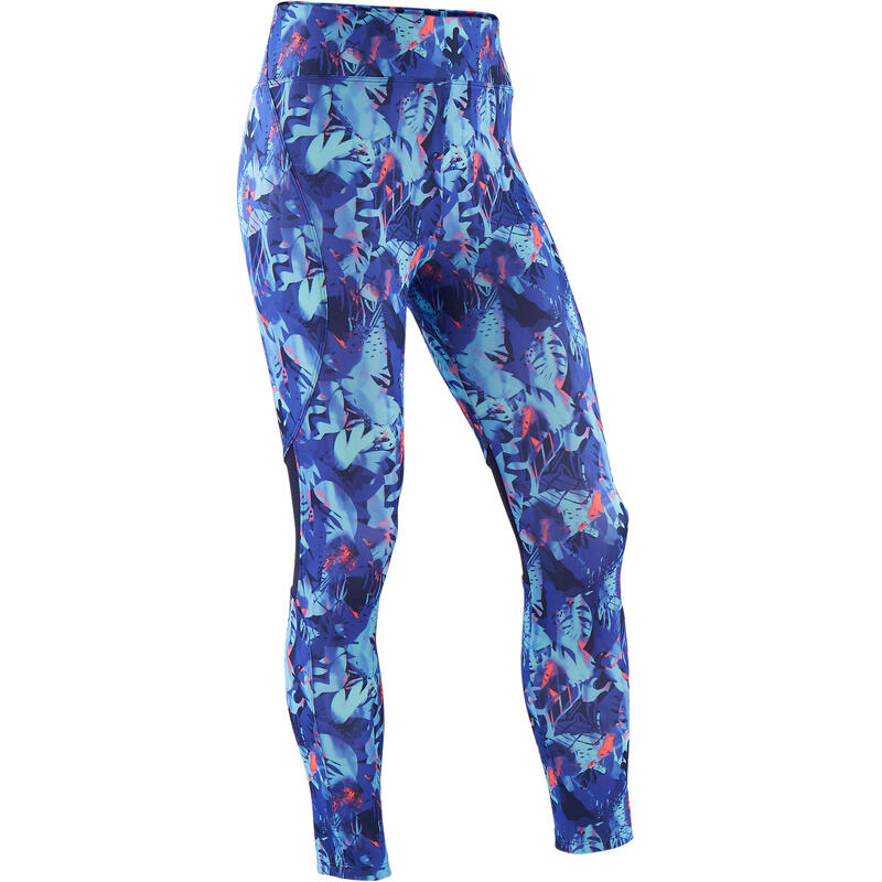 Legging synthétique respirant S500 fille GYM ENFANT violet imprimé