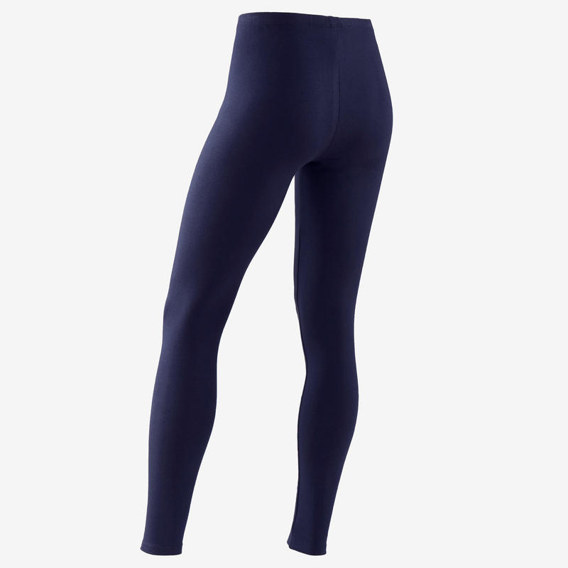 Girls' Gym Leggings 100 Navy Blue