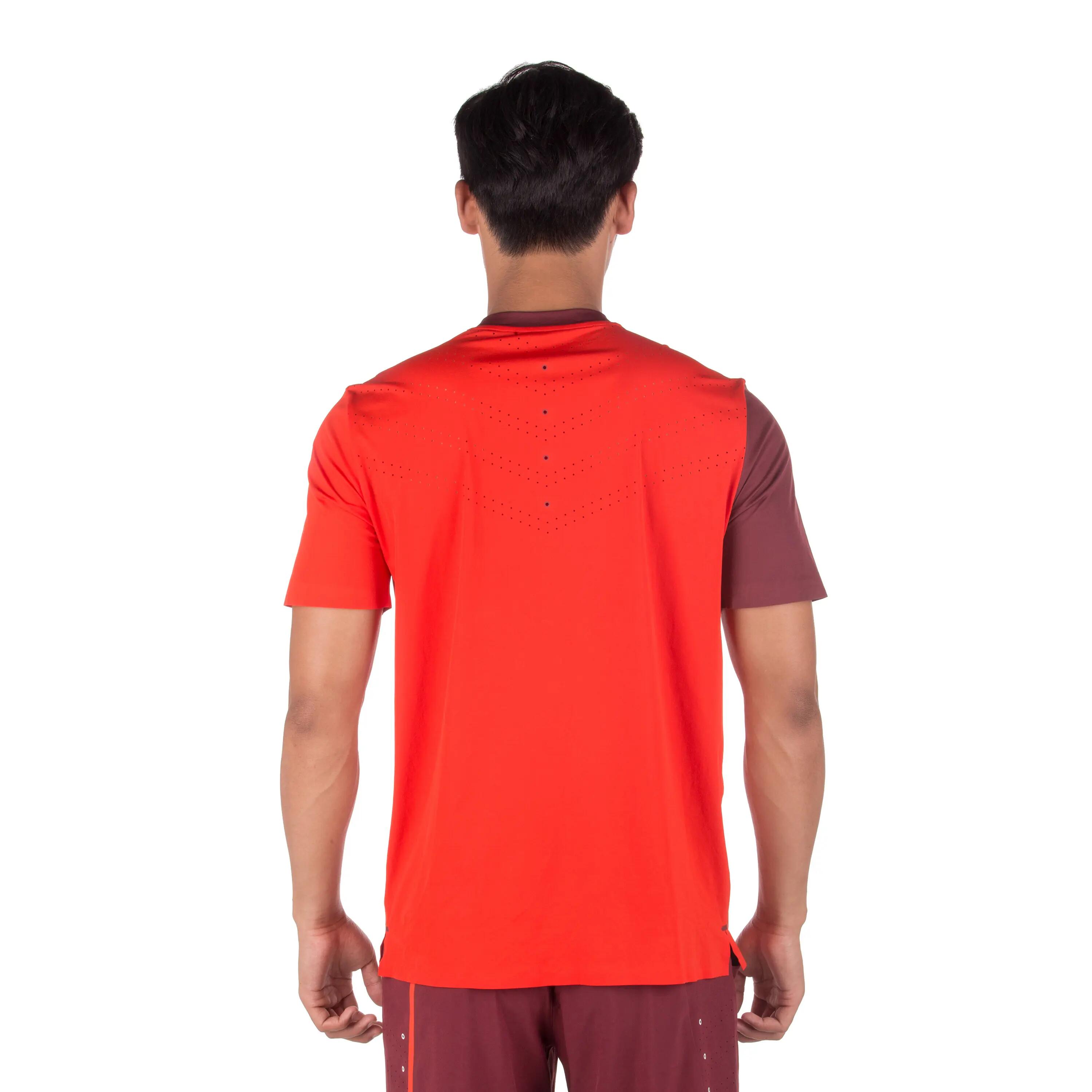 Light Tennis Badminton Padel Table Tennis Squash T-Shirt - Burgundy Red 2/9