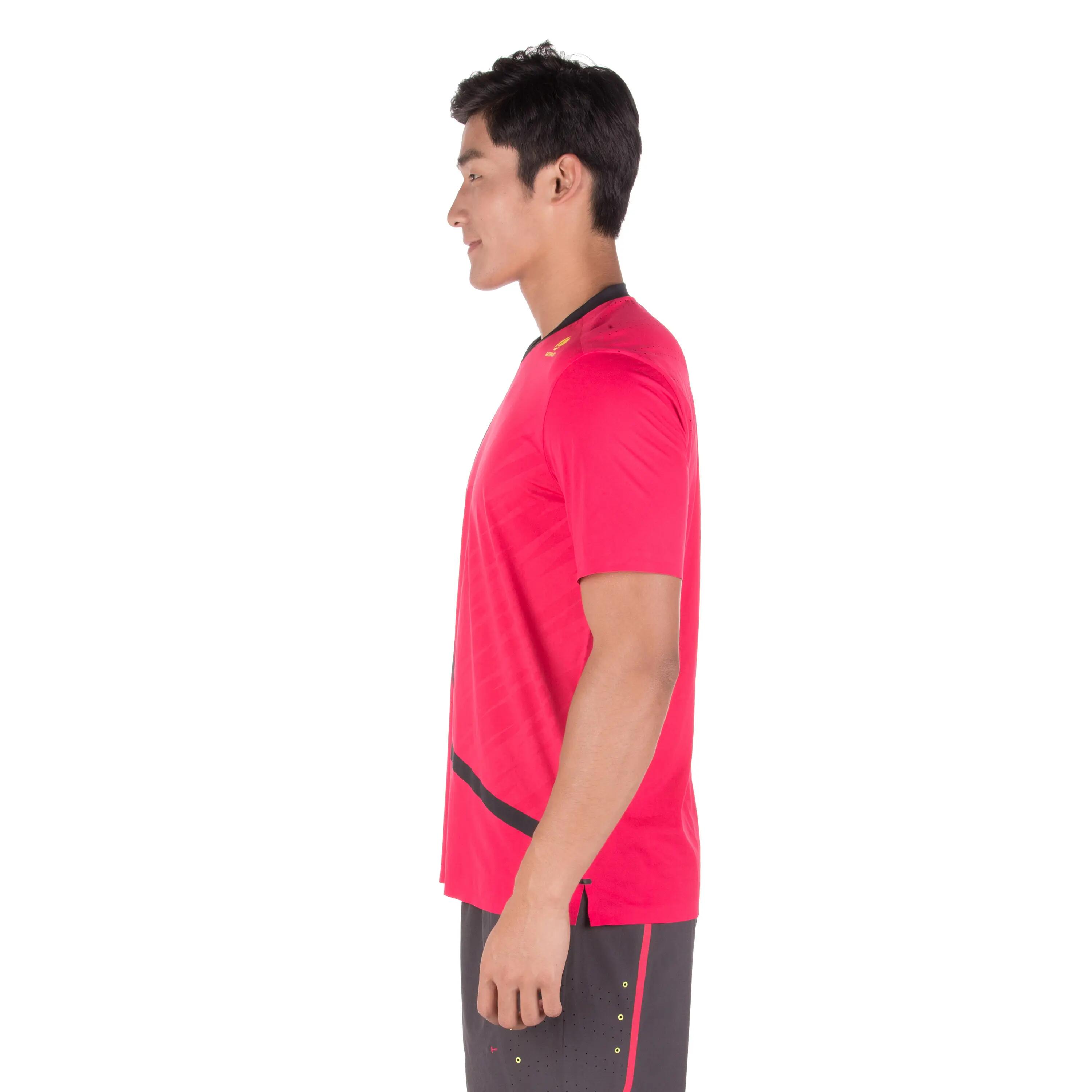 Light Tennis Badminton Padel Table Tennis Squash T-Shirt - Pink/Black 4/10