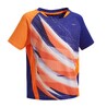 Kids Badminton Tshirt 560 Blue Orange