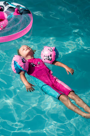 Kids' Swimming Armbands - Fluo Pink