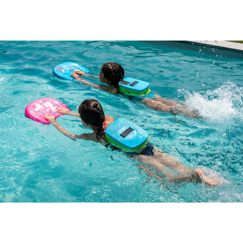 Cinturon natación flotador desmontable Niños 15-30 Kg espuma verde azul
