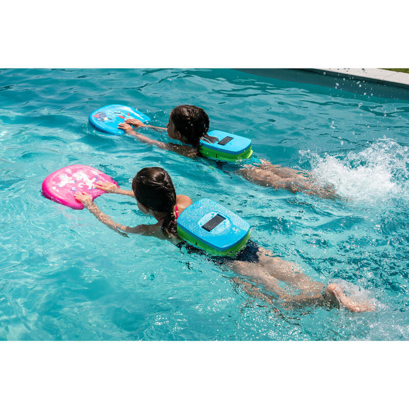 Schwimmgürtel mit abnehmbarem Auftriebselement Kinder 15‒30 kg blau/grün 