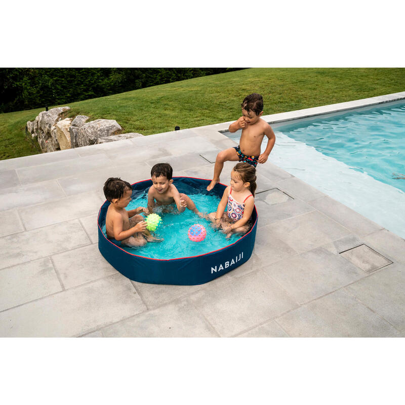 Piscina pequena criança TIDIPOOL+ azul e Saco transporte estanque 120cm diâmetro