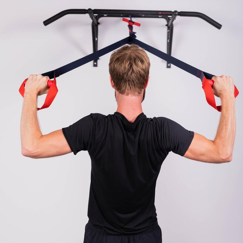 Correia de Suspensão de Musculação e Cross Training Azul/Vermelho