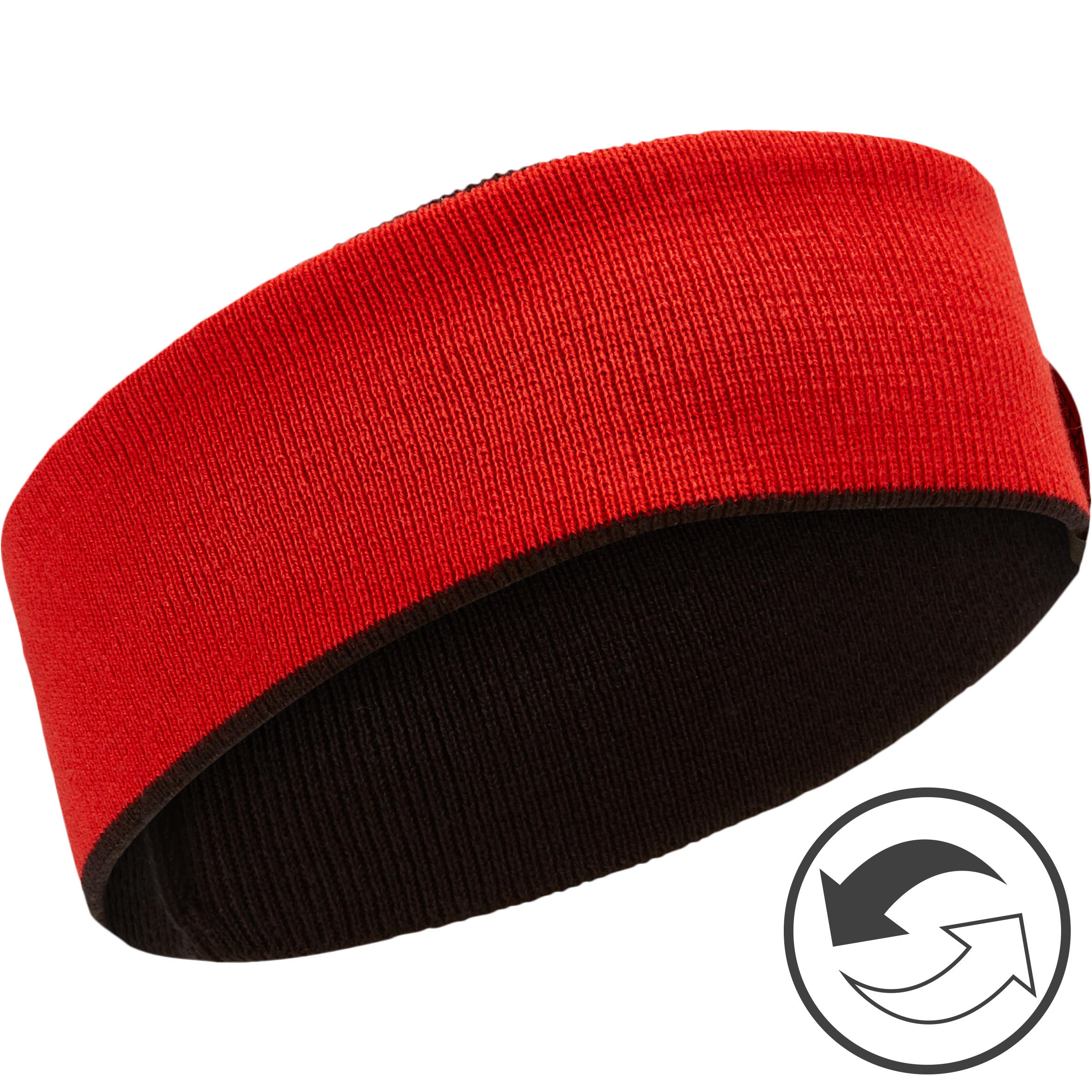 CHILDREN'S REVERSE SKIING HEADBAND BLACK RED 2/2