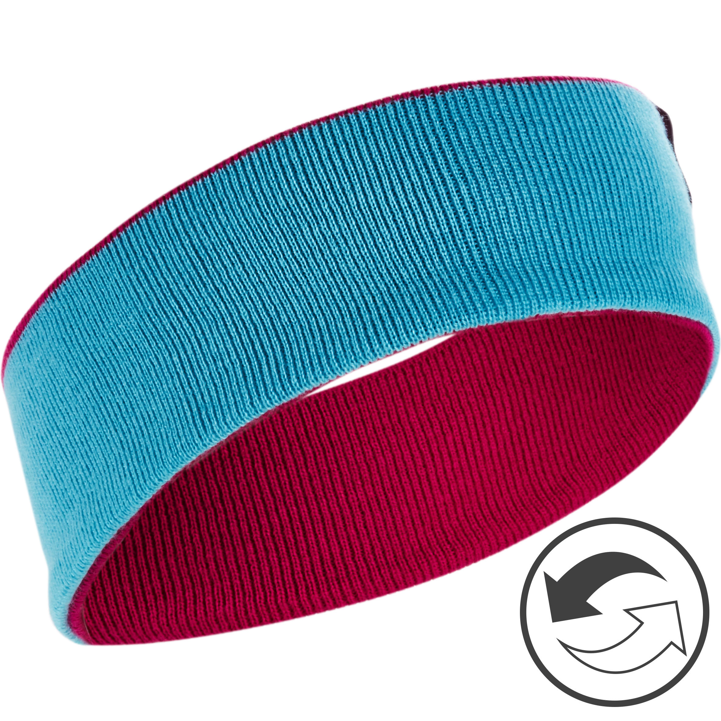JR REVERSE SKIING HEADBAND - PINK BLUE 2/10