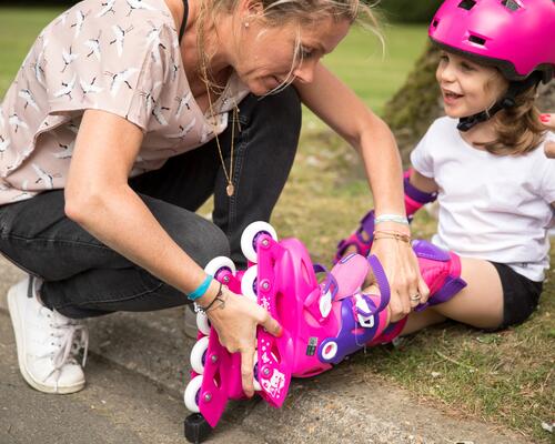 Ensinar a criança a andar de patins decathlon