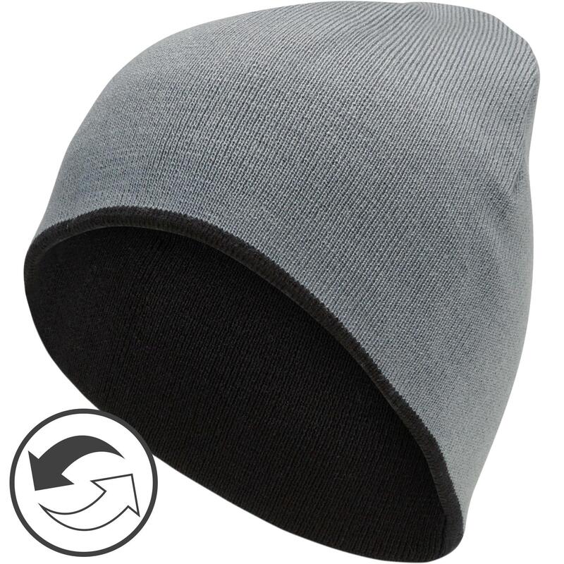 BONNET DE SKI ADULTE - REVERSE - NOIR GRIS